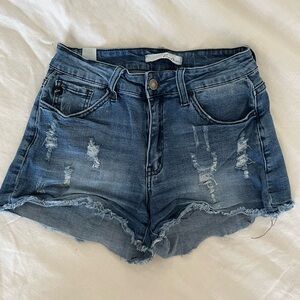 Kancan light blue denim Jean shorts 28